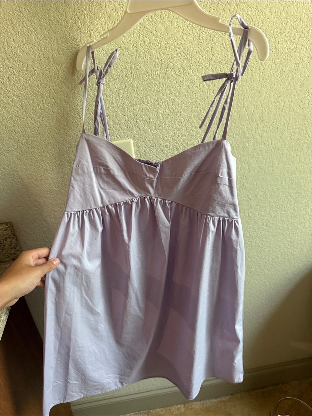 Women’s Tie-Strap Satin-Blend Lavender Dress